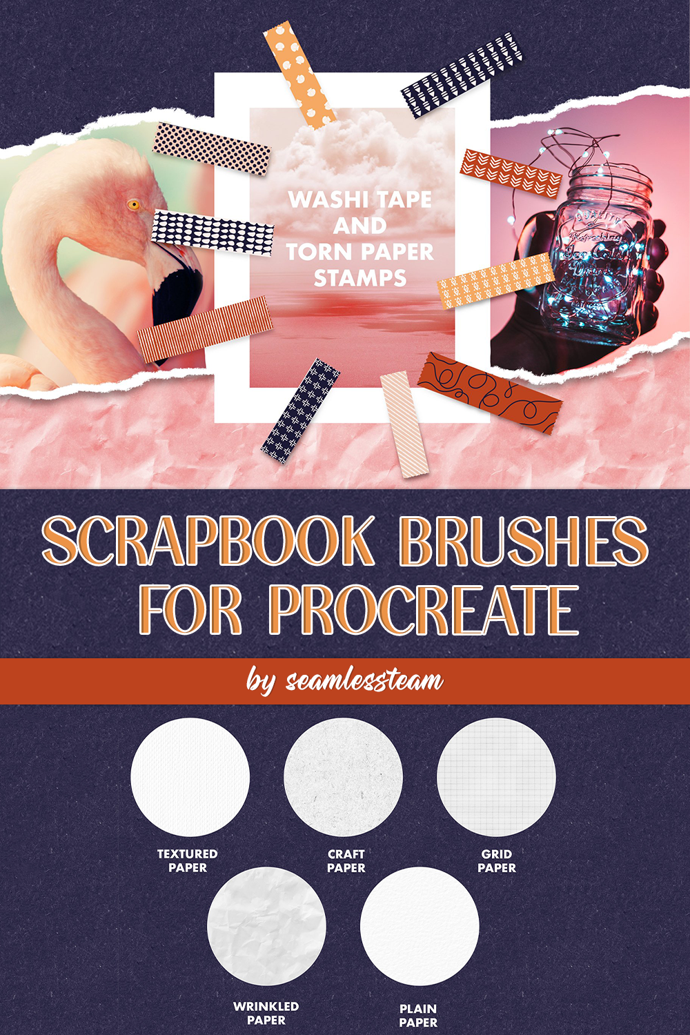 Scrapbook brushes for procreate of pinterest.