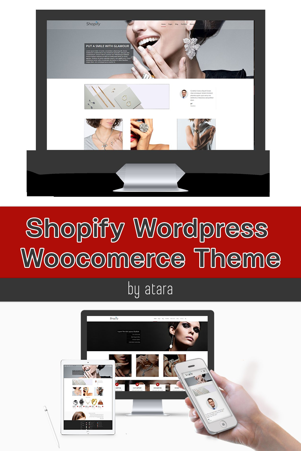 Shopify wordpress woocomerce theme of pinterest.