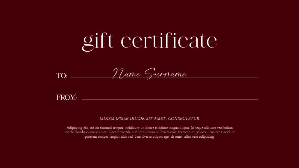 Gift Certificate Template Powerpoint – MasterBundles