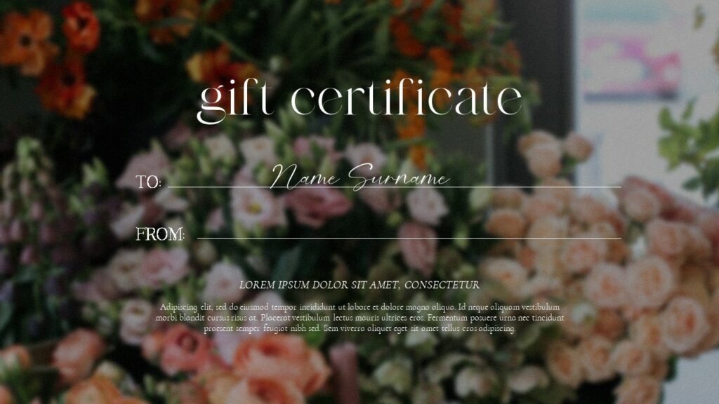 Gift Certificate Template Powerpoint – MasterBundles