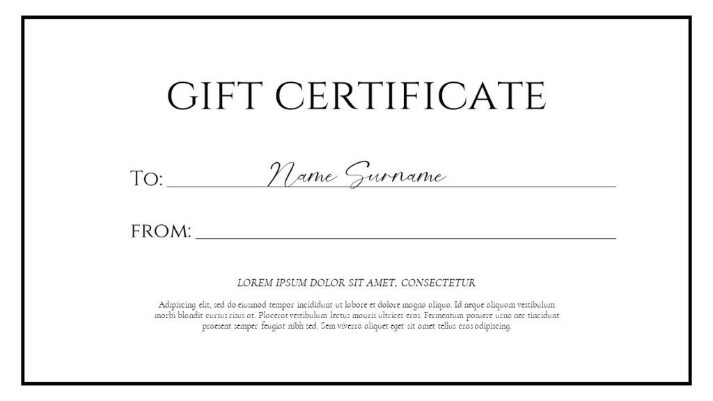 Gift Certificate Template Powerpoint MasterBundles