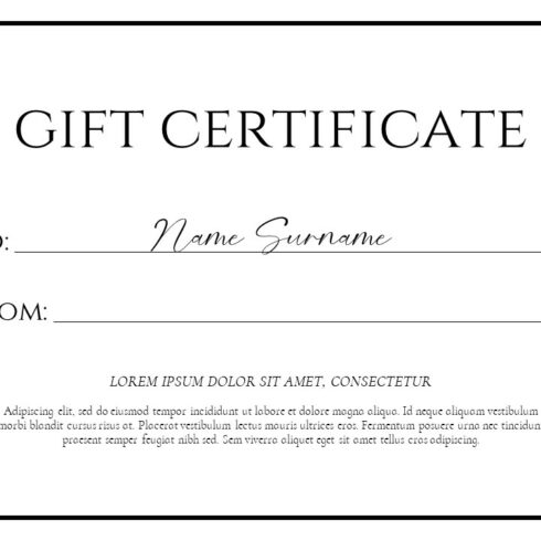 Gift Certificate Template Powerpoint | MasterBundles