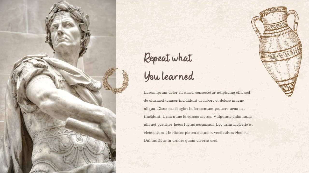 Slide 15, title: "Repeat what you learned".