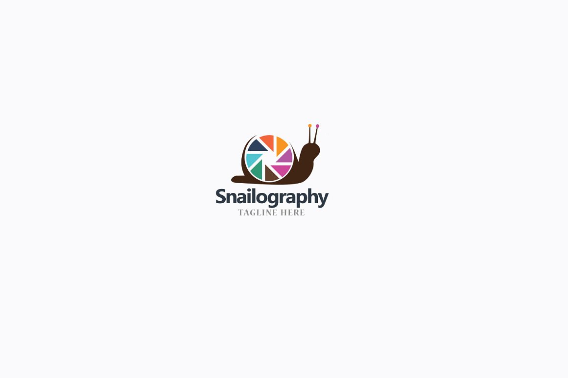 Awesome logos with colorful snail.