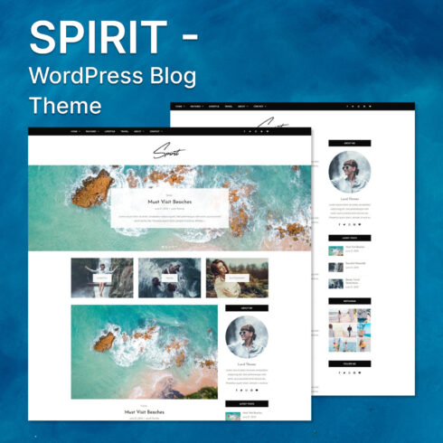 Preview spirit wordpress blog theme.