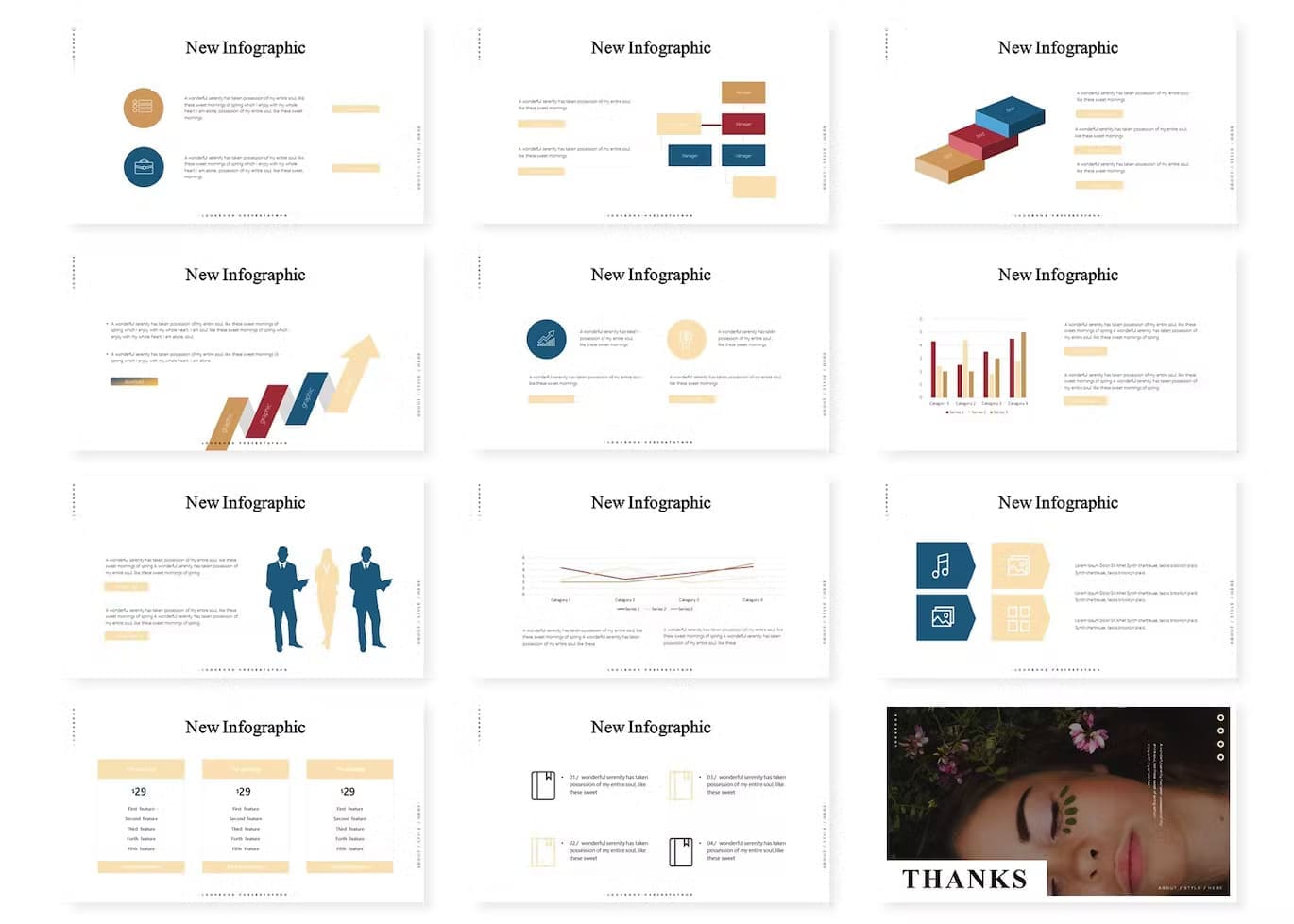 New infographic of Styling google slides template.