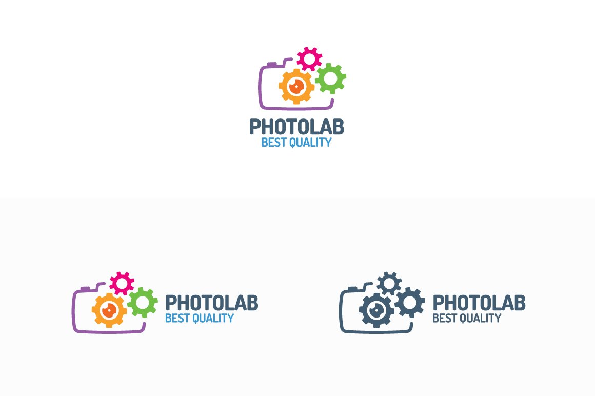 Colorful camera logos.