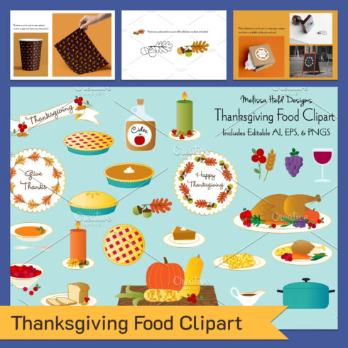 Preview thanksgiving food clipart.