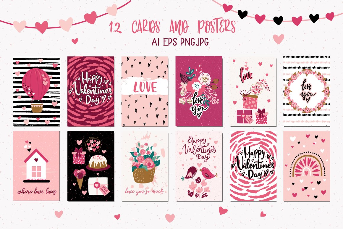 Beautiful prints and images for Valentine's Day.