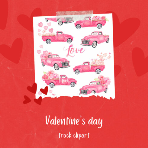 Preview valentines day truck clipart.
