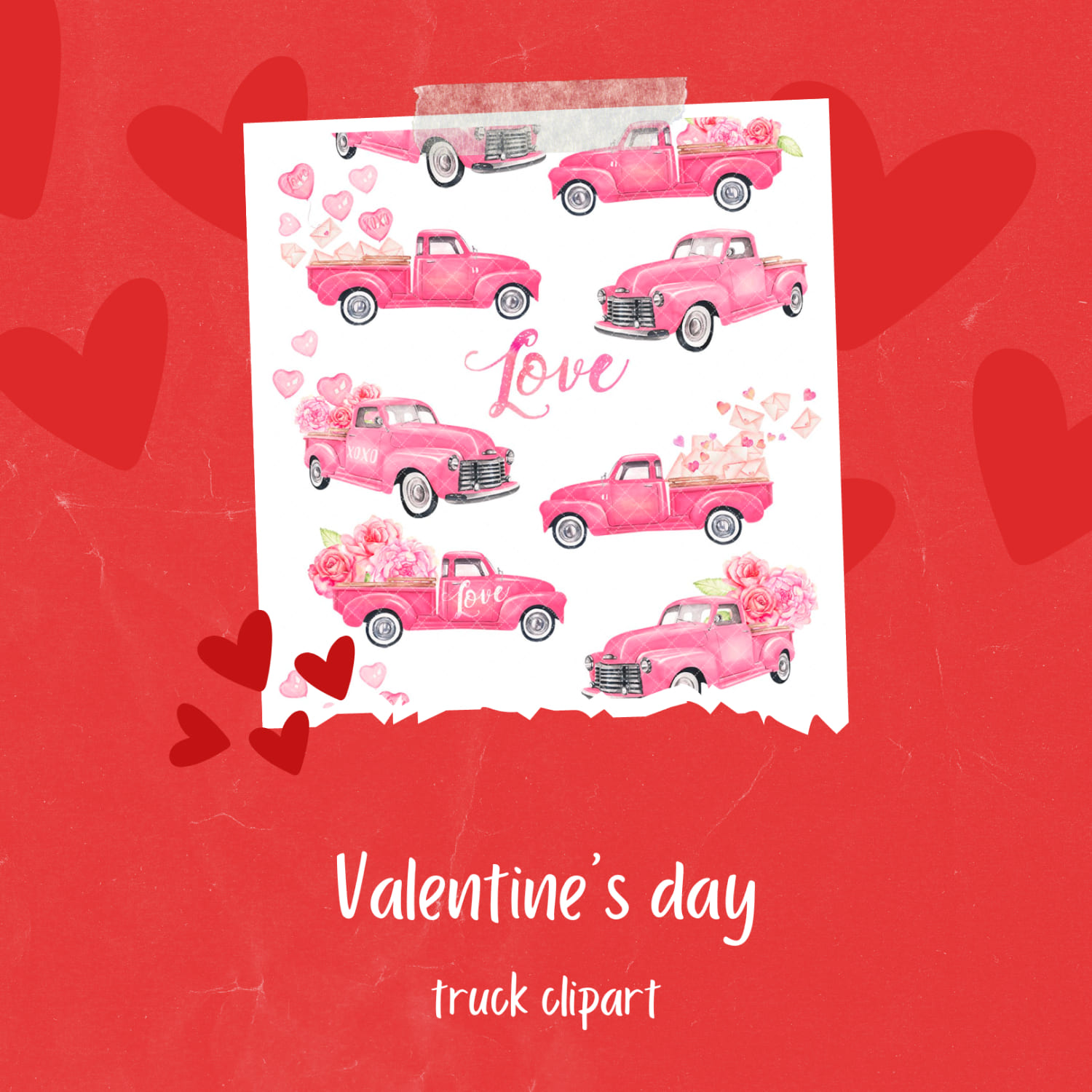 Preview valentines day truck clipart.
