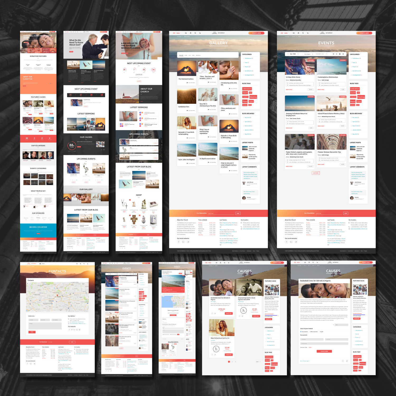 Preview webelieve church charity and fundraising responsive multi purpose wp theme.