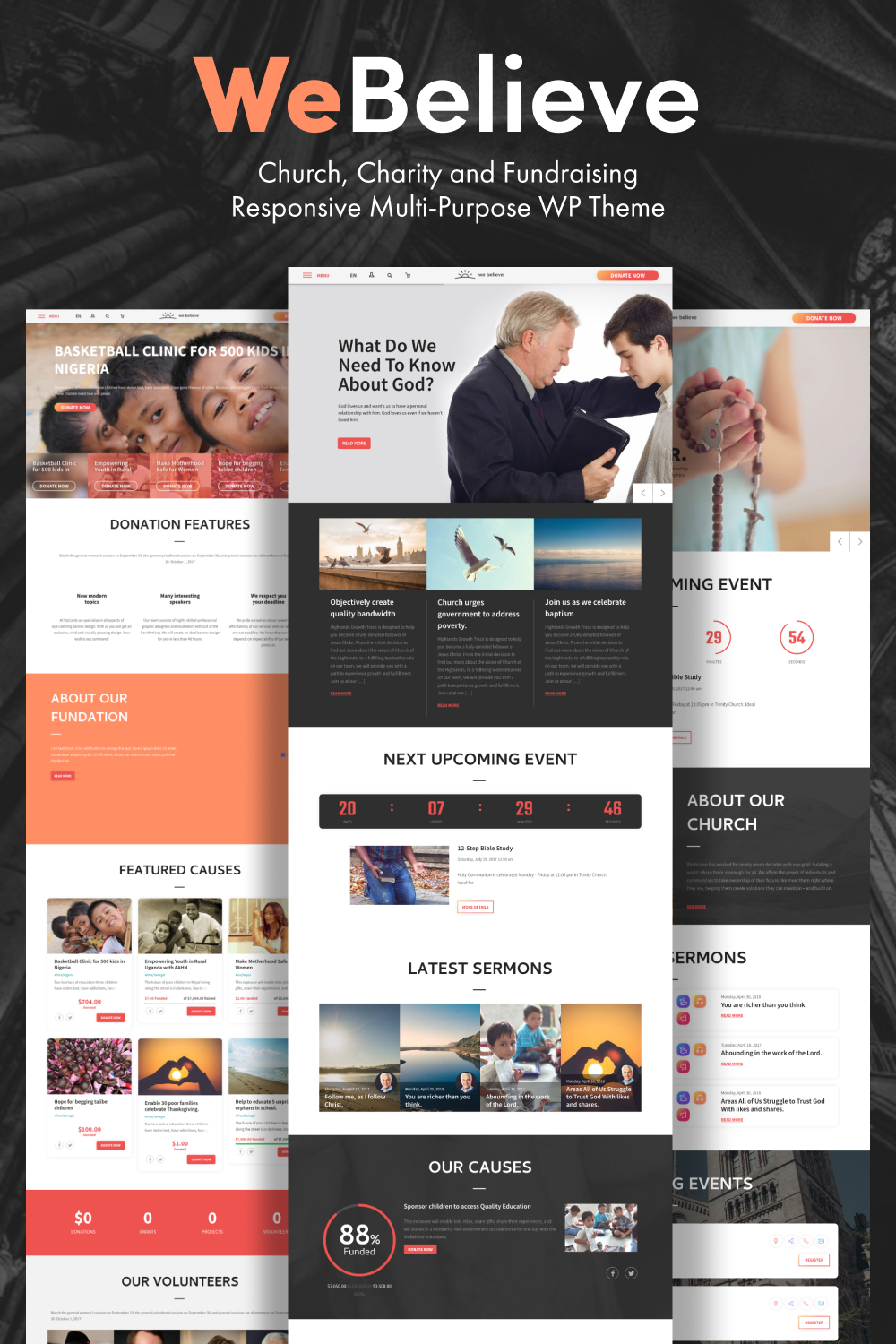 Pinterest of webelieve church charity and fundraising responsive multi purpose wp theme.