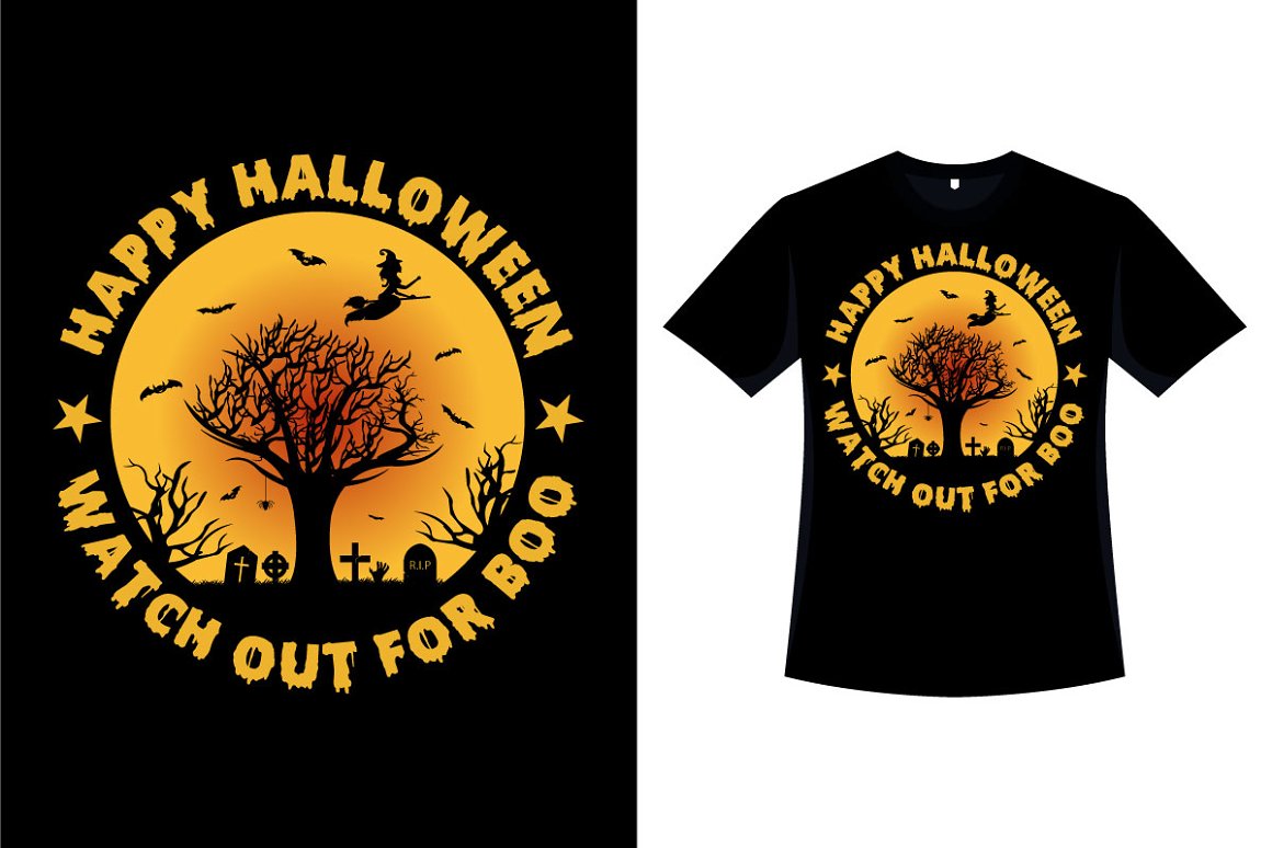 Cool orange print for helloween.