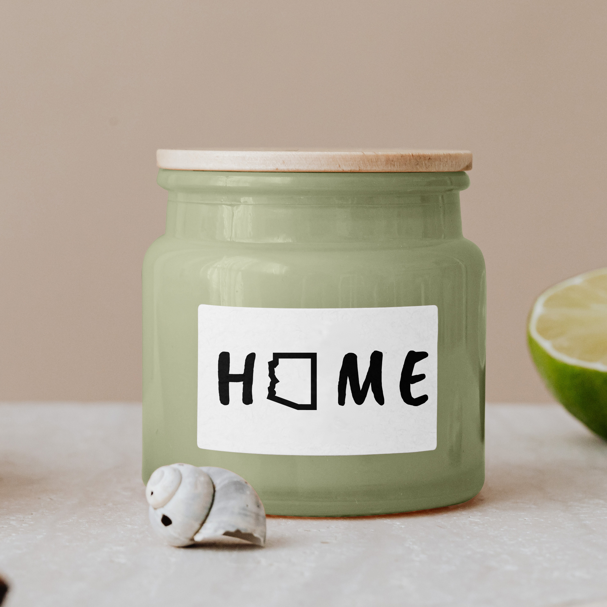 The print of the inscription on the jar with an insert instead of a letter.