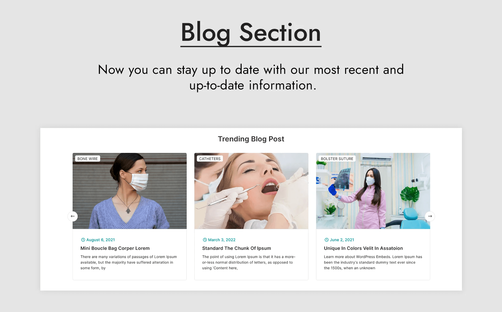 Pictures of the blog with doctors.