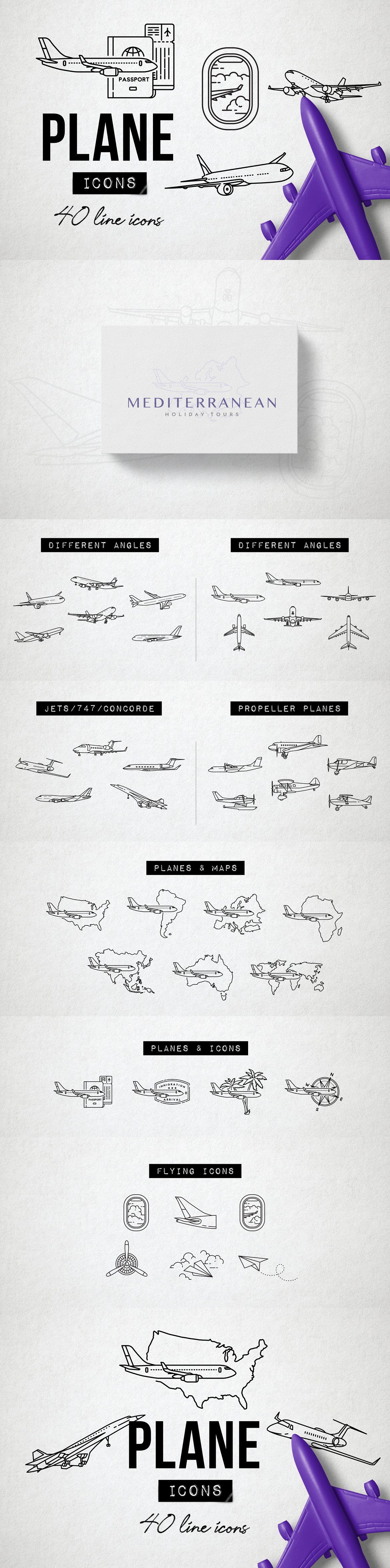 Flight of images to the theme of the plane.