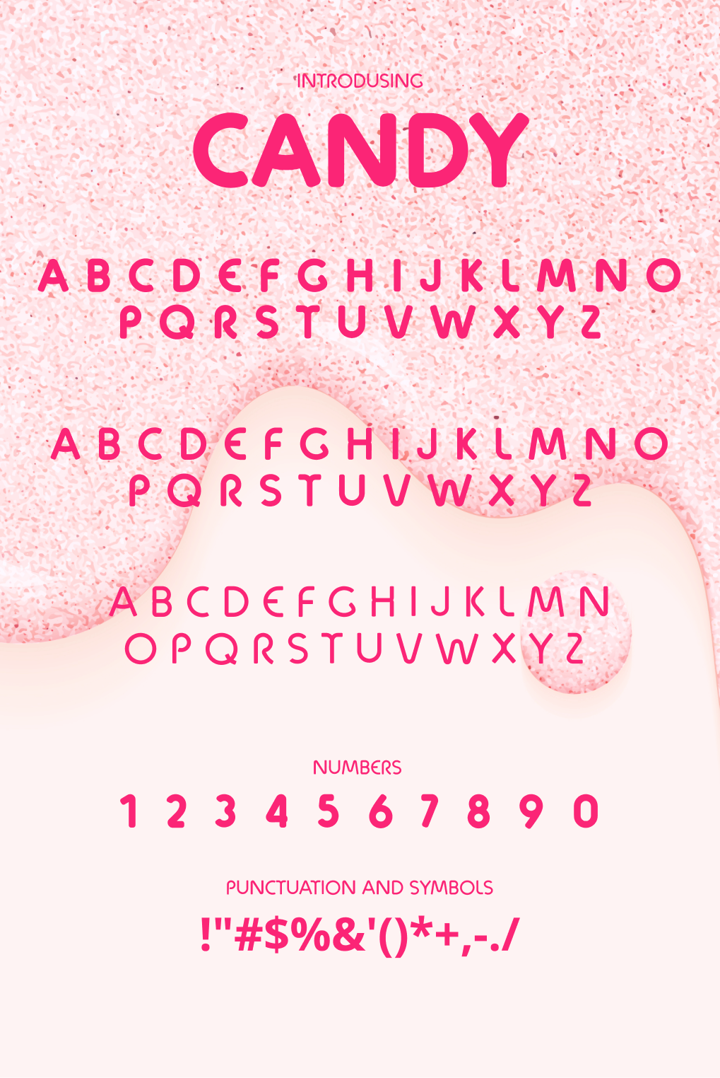 Pinterest illustrations of candy font.