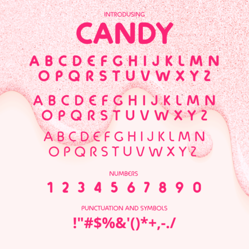 Preview images fonts candy.