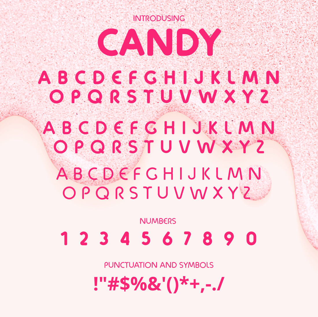 Preview images fonts candy.