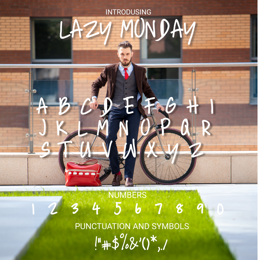 Preview lazy monday font images.