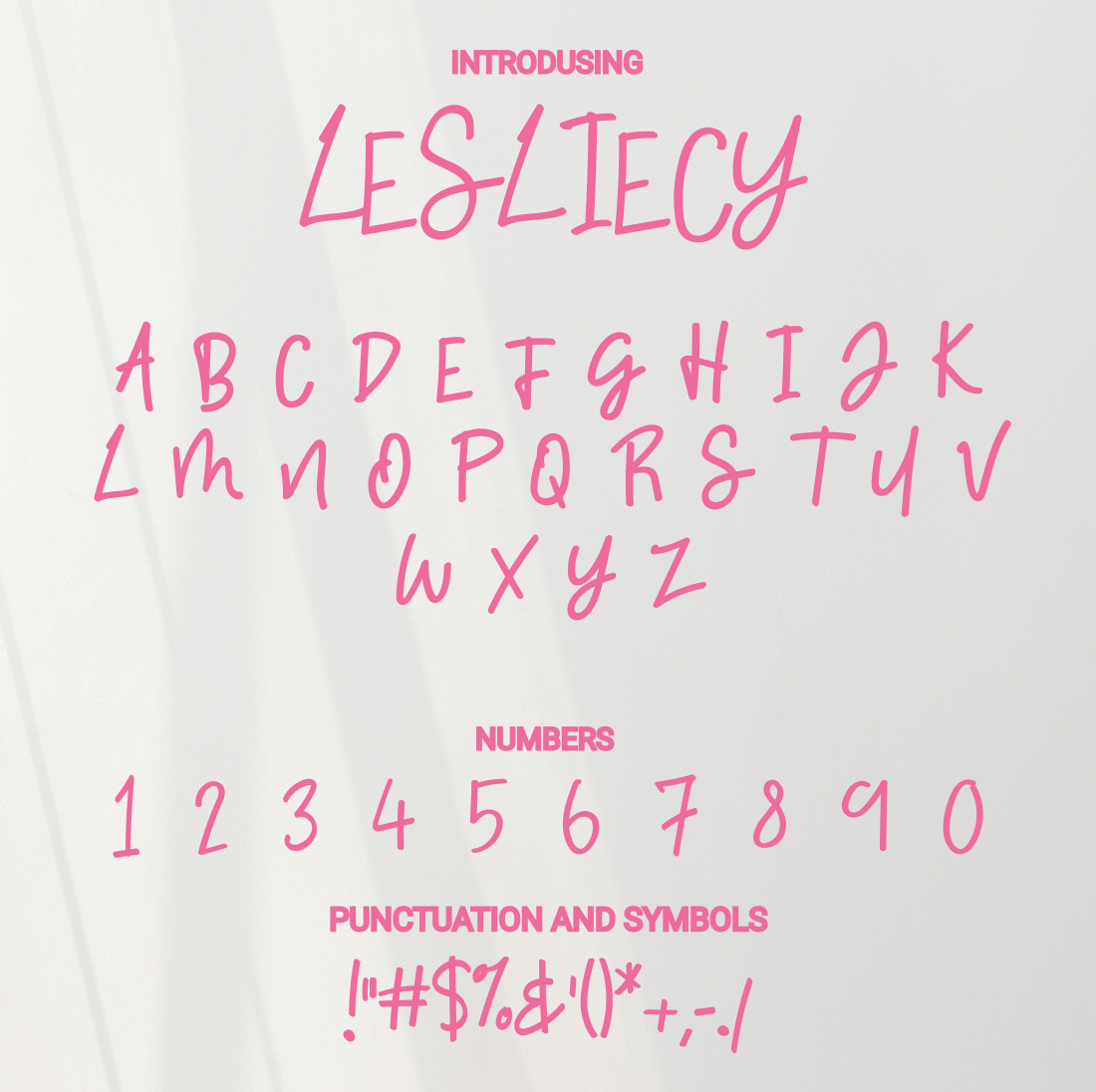 Images with lesliecy font.