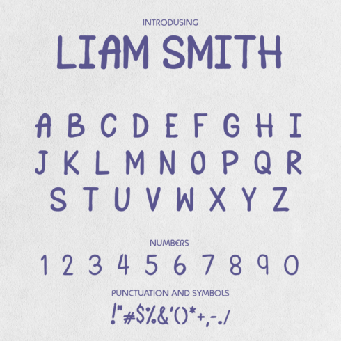 Preview lliam smith font.
