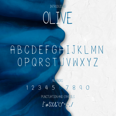 Preview olive font images.