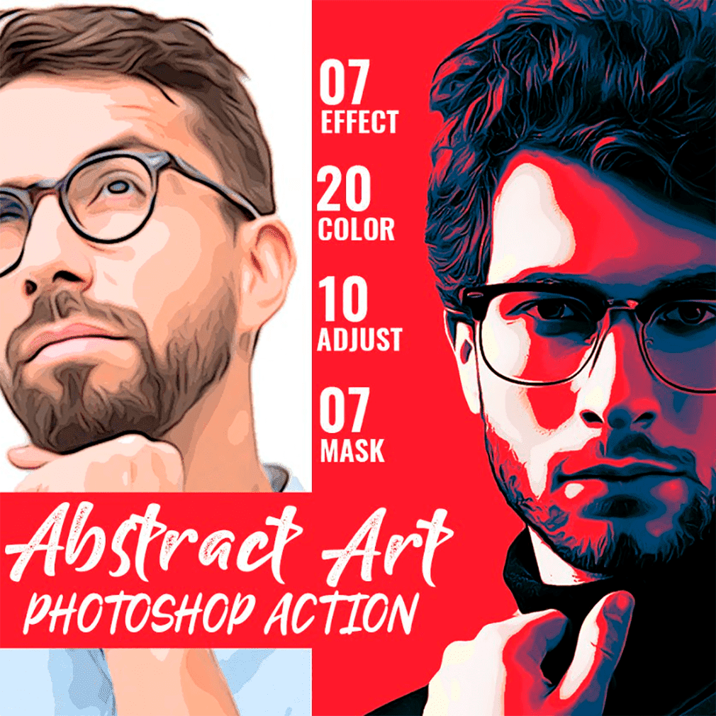 Abstract Art Photoshop Action – MasterBundles