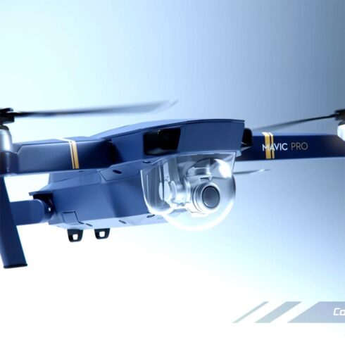 Dji mavic pro quadcopter 3d model, main picture.