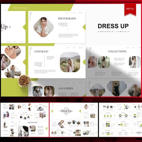 Dress up powerpoint template, main picture 1500x1500.
