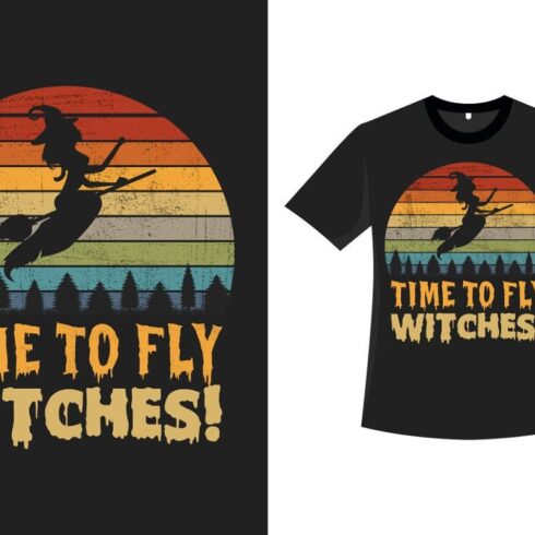 Halloween Spooky Witch Shirt Design.