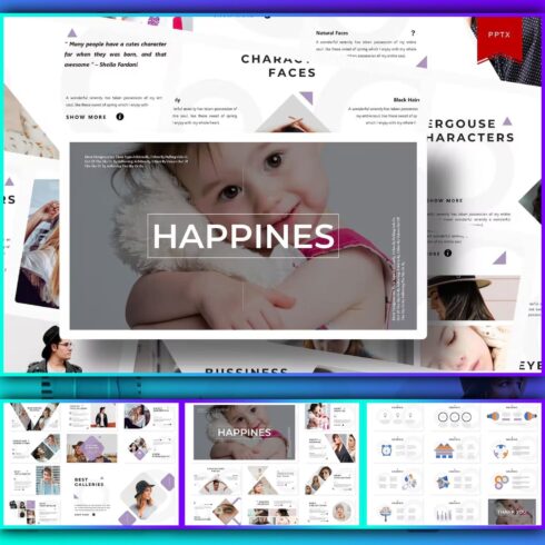 Happines powerpoint template, main picture 1500x1500.