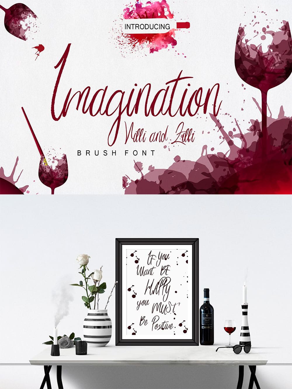 Imagination script font, picture for pinterest.