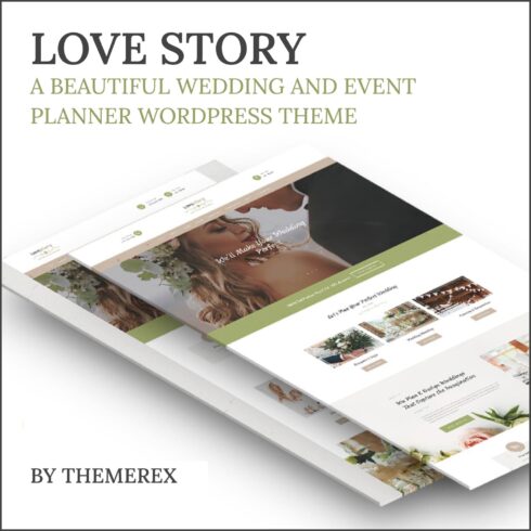 Love story a beautiful wedding and event planner wordpress theme, first picture 1500x1500.