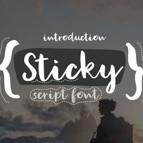 New sticky script font, main picture 1160x772.