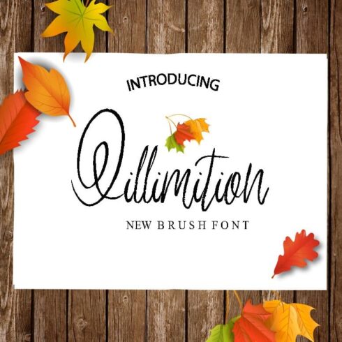 Qillimition - new Brush font, main picture.