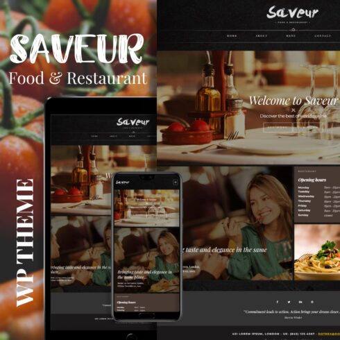 Saveur food restaurant wordpress, first picture 1500x1500.