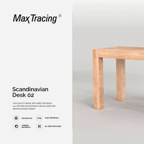 Scandinavian desk 02, main picture.