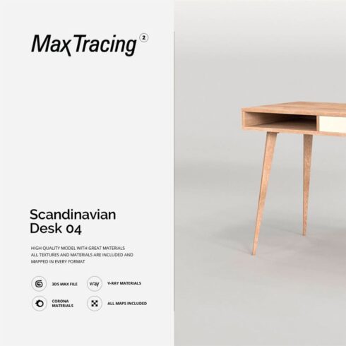 Scandinavian desk 04, main picture.