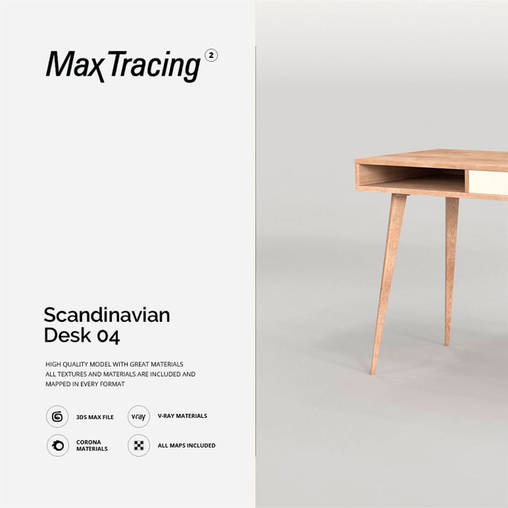 Scandinavian desk 04, main picture.