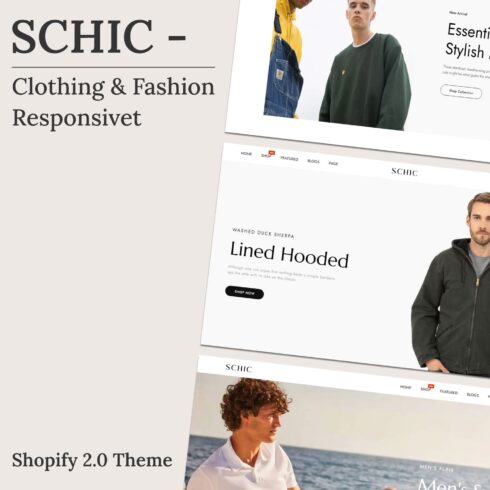 Schic clothing fashion responsive shopify 2.0 theme, first image 1500x1500.