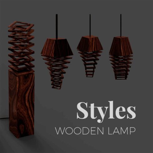 Styles wooden lamp, main picture.