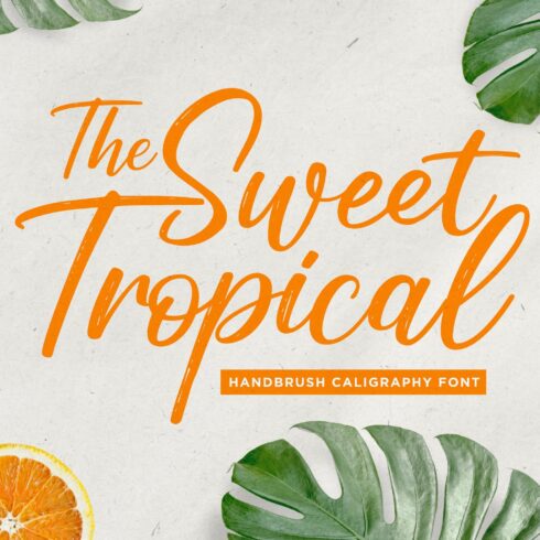 The Sweet Tropical - handbrush caligraphy font, main picture 3000x2000.