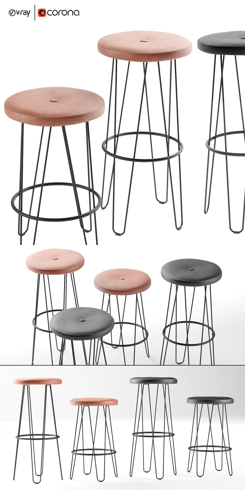 Circus steel barstool by gohlin, picture for pinterest.