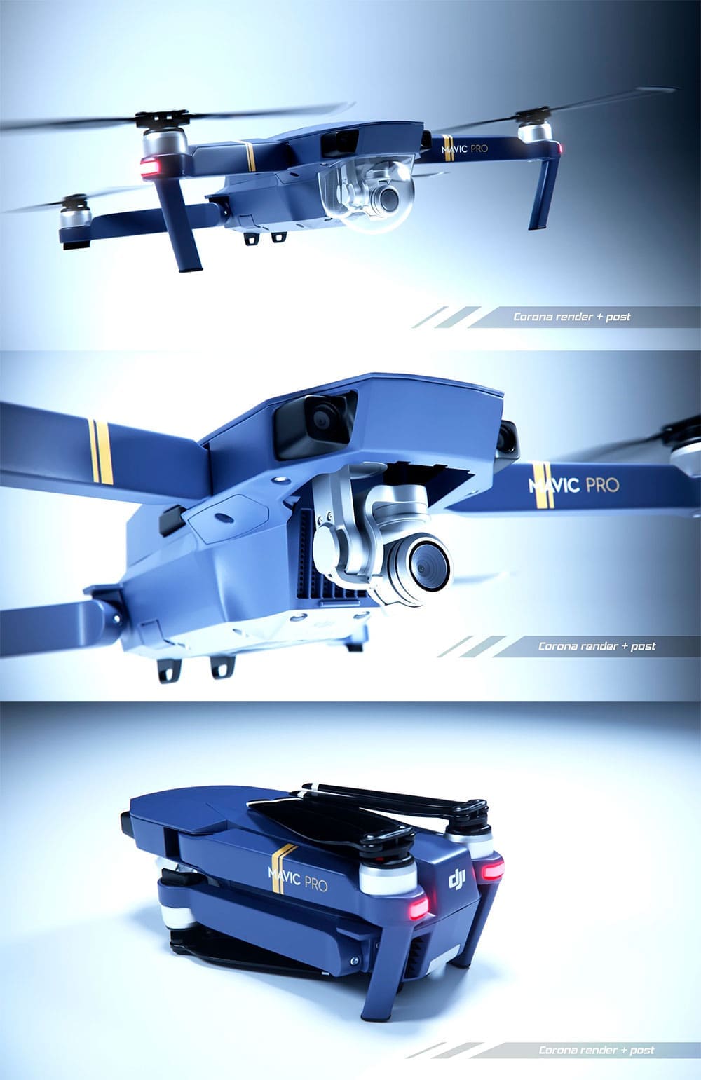 Dji mavic pro quadcopter 3d model, picture for pinterest.