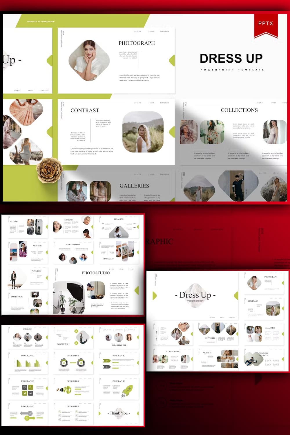 Dress up powerpoint template, picture for pinterest 1000x1500.