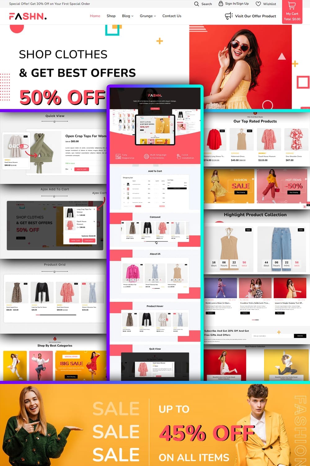 Fashn modern amp minimal fashion woocommerce template, picture for pinterest..