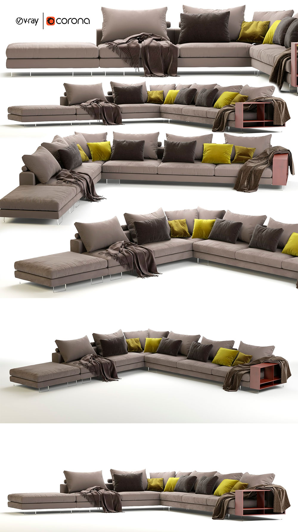 Flexform lightpiece modular sofa, picture for pinterest.