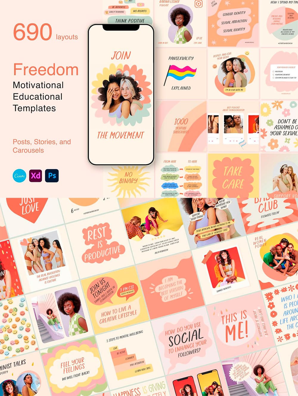 Freedom social media kit, picture for pinterest 1000x1331.